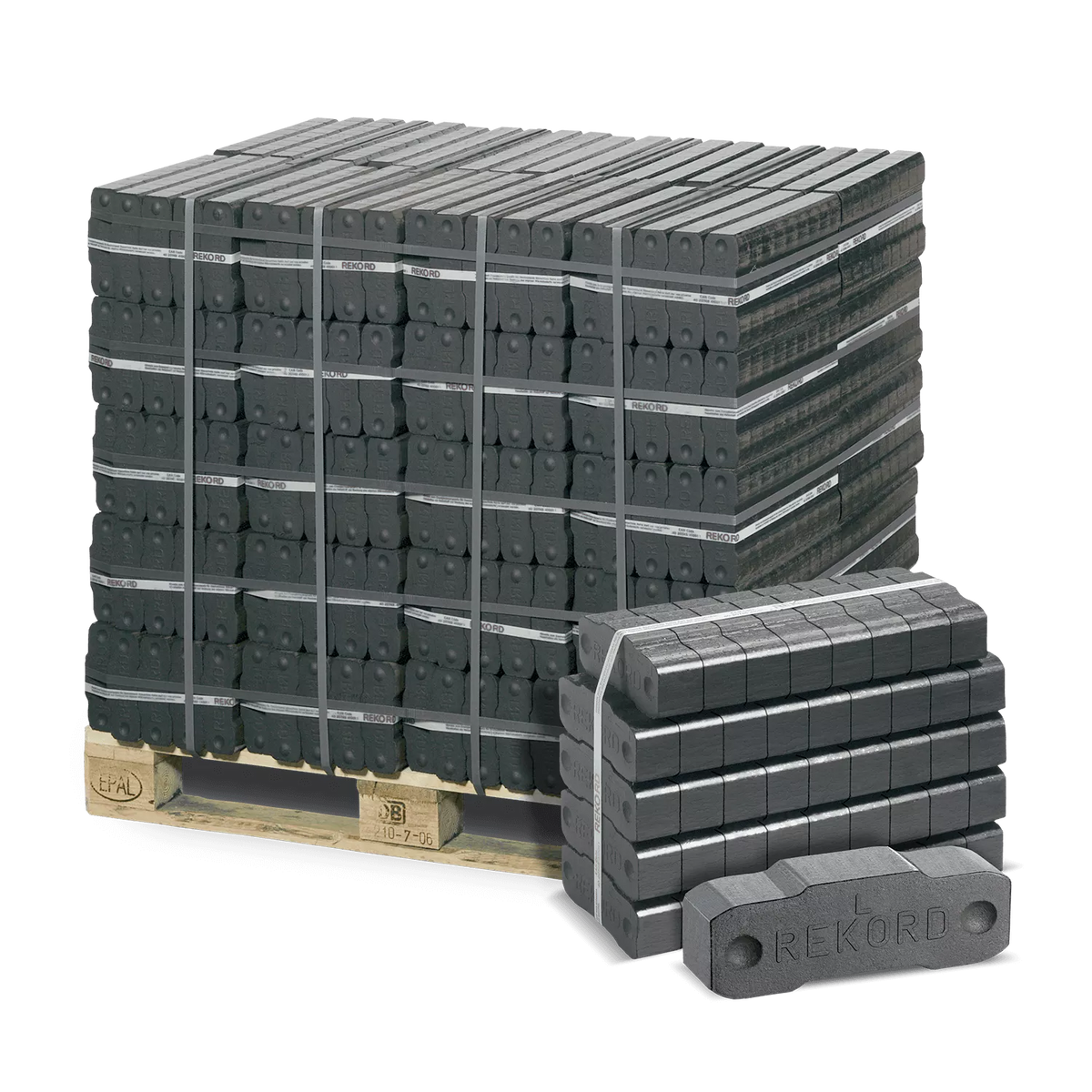 Braunkohle-Briketts 25–60 mm – 40 x 25 kg – REKORD®