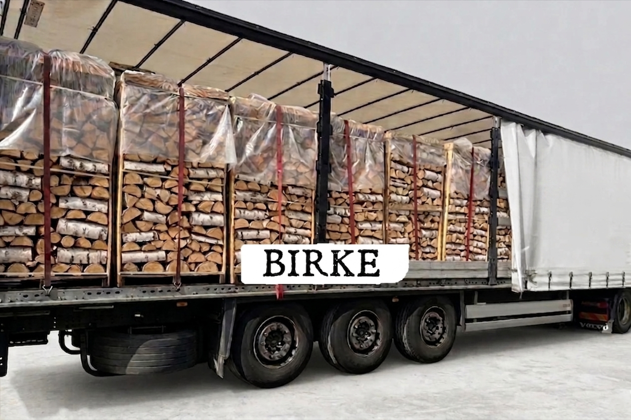 LKW-Ladung Brennholz - Birke - 30/33 cm - kammergetrocknet - 2 RM Paletten – Bild 2